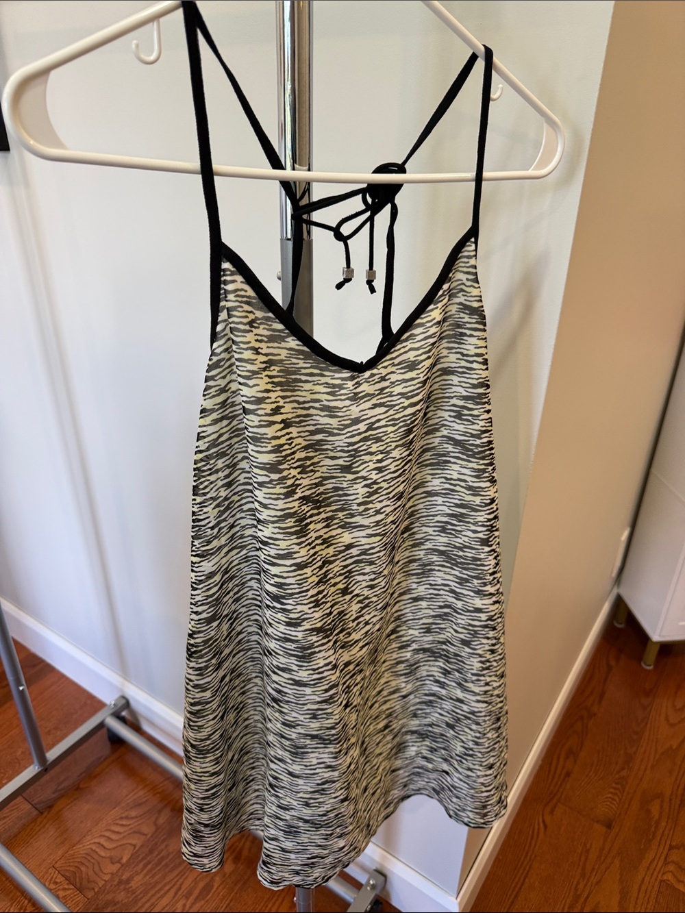Black Trim zebra Slip Dress